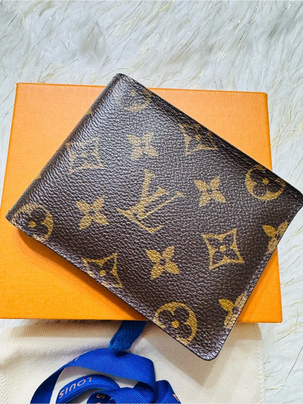 Louis Vuitton Multiple Bifold Mens wallet Mono with duster